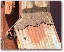 Narrow Corrugated Roof Detail on 3-Tree Birdhouse Post by Fowl Places