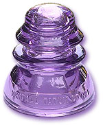 Whithall Tatum CD 154 Purple Glass Insulator - Fowl Places 